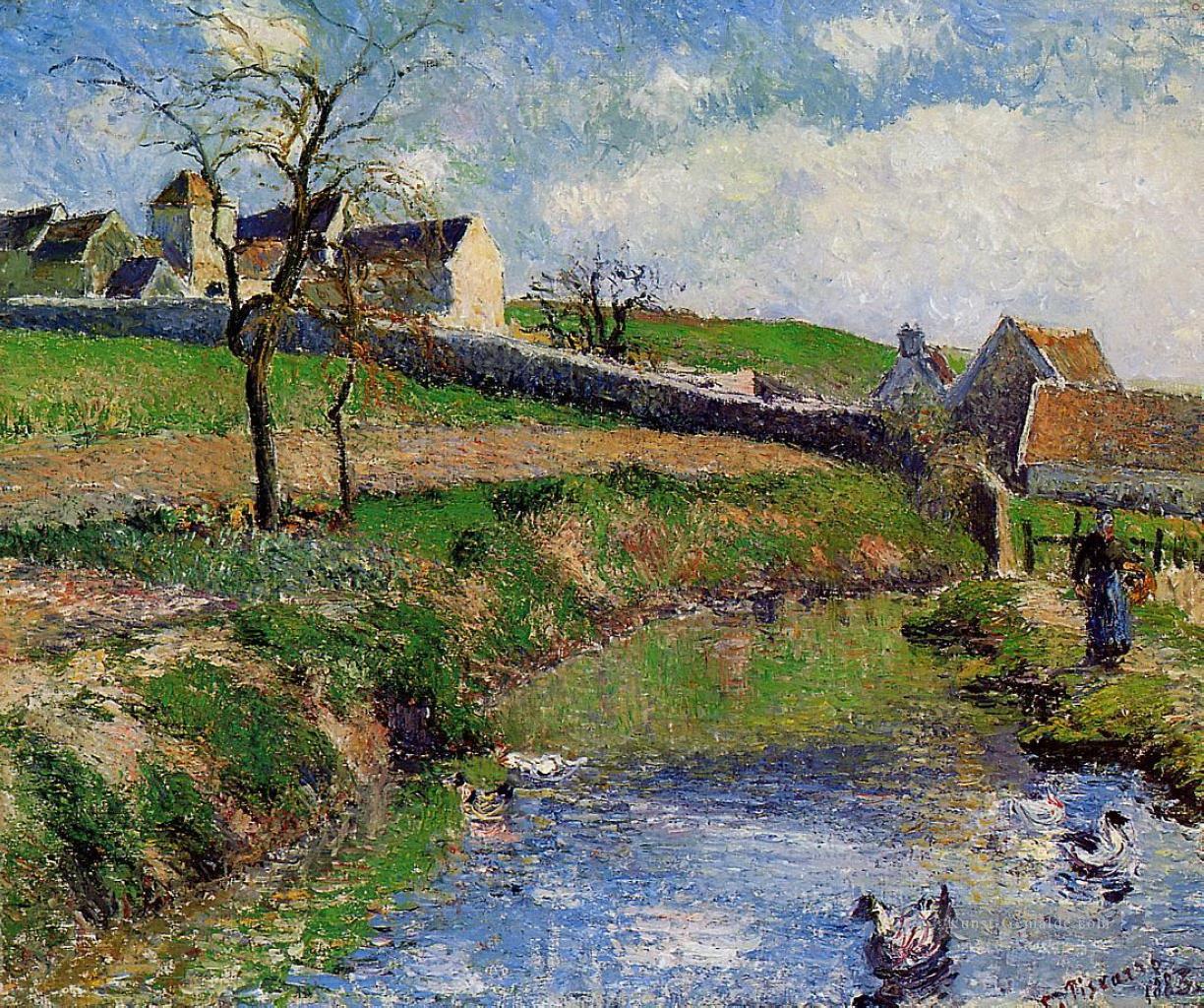 Ansicht eines Bauernhofes in osny 1883 Camille Pissarro Ölgemälde